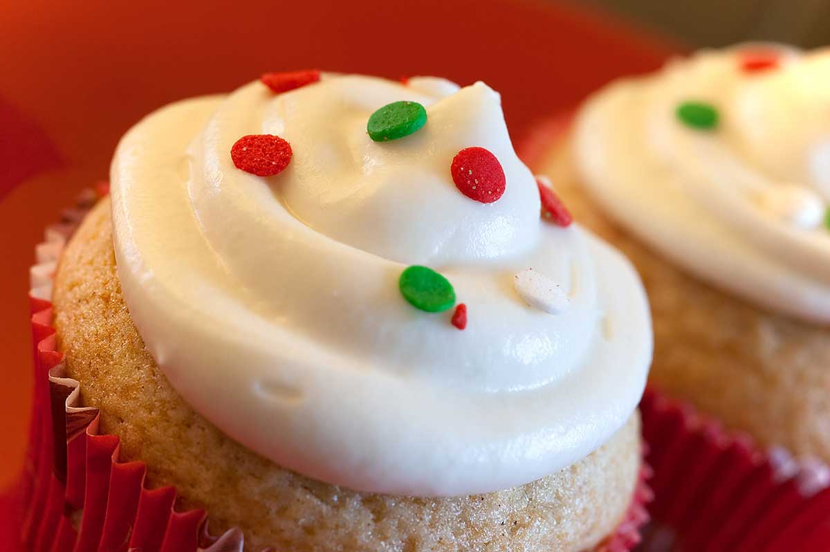 Maple Cream Cheese Frosting eggnog cupcakes with maple cream cheese frosting - life's ambrosia Maple Cream Cheese Frosting eggnog cupcakes with maple cream cheese frosting - life's ambrosia