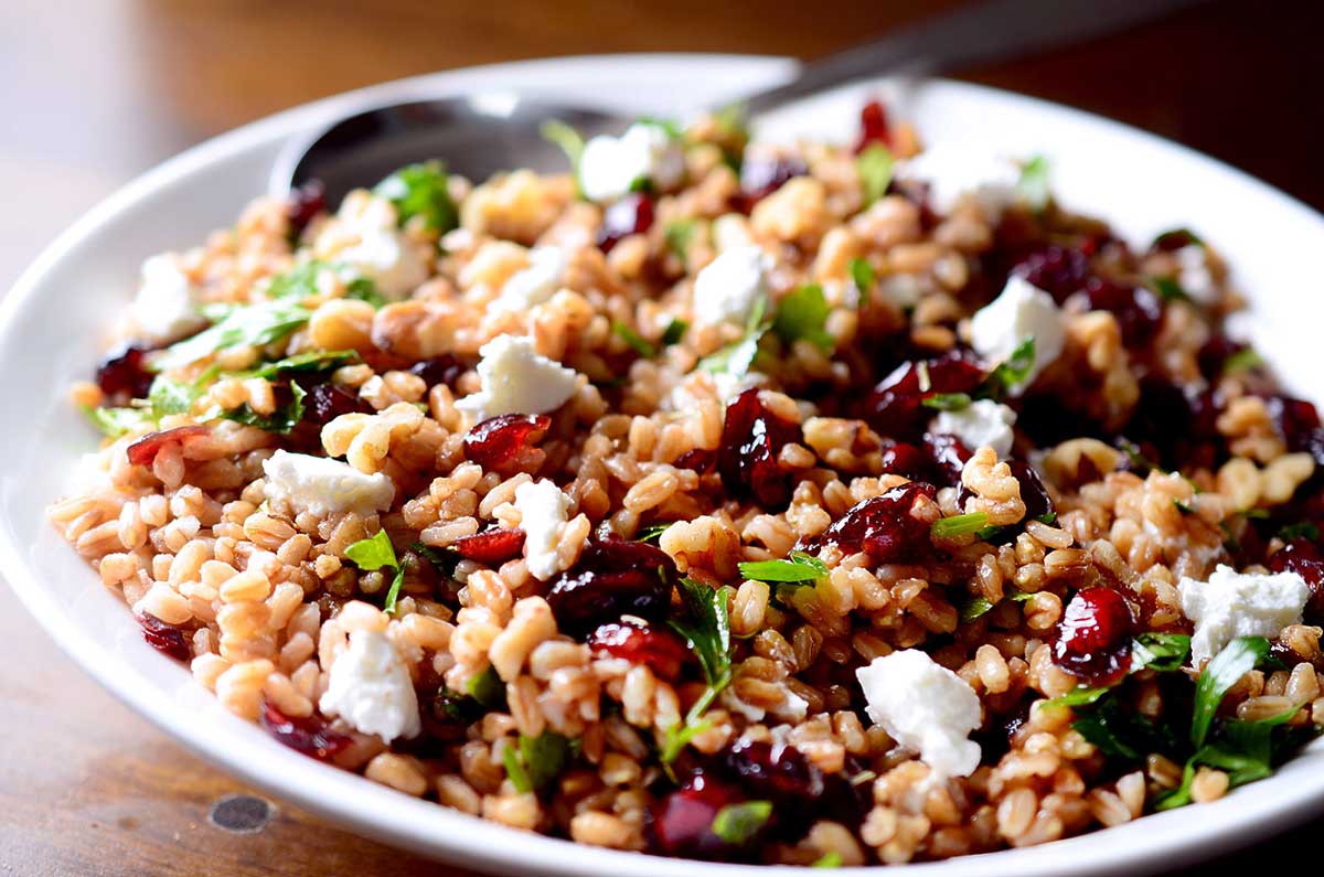 Farro Cranberry and Goat Cheese Salad Life's Ambrosia