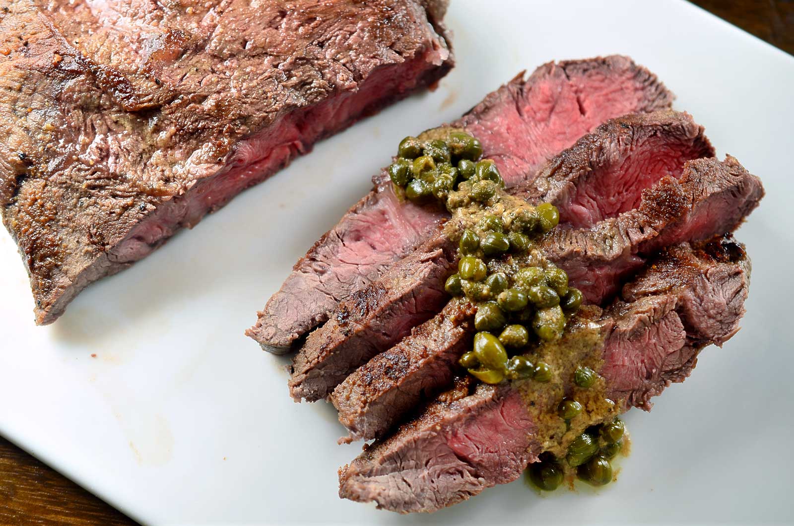 Flat Iron Steak with Dijon Caper Sauce Life's Ambrosia