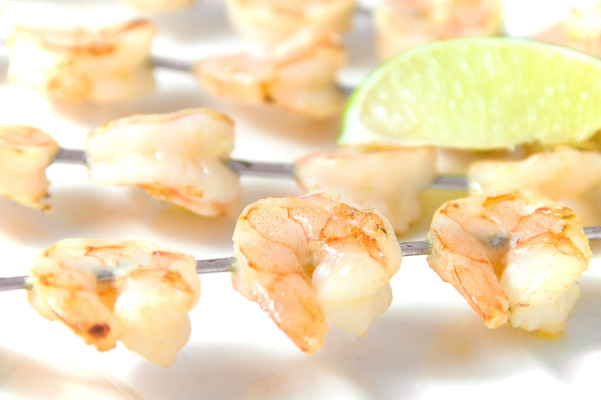 Garlic and Lime Shrimp Skewers