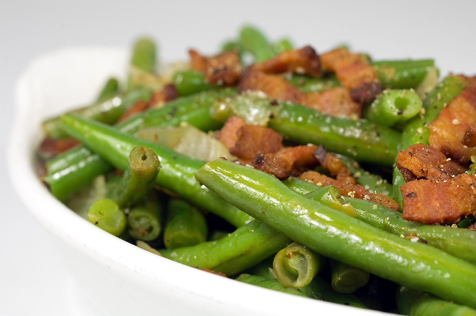 Green Beans with Pepper Bacon