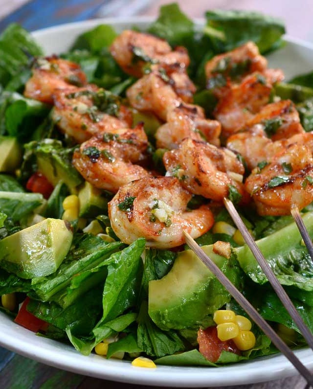 Grilled Shrimp Taco Salad