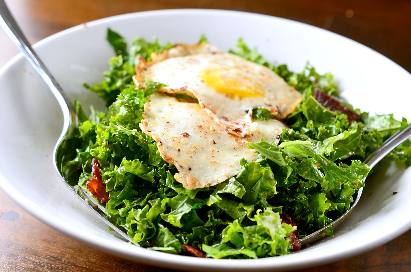 Kale Salad with Bacon Vinaigrette Life's Ambrosia