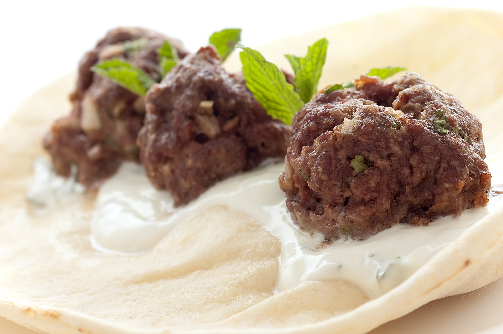 Lamb Meatball Gyro with Mint Yogurt Sauce Life's Ambrosia
