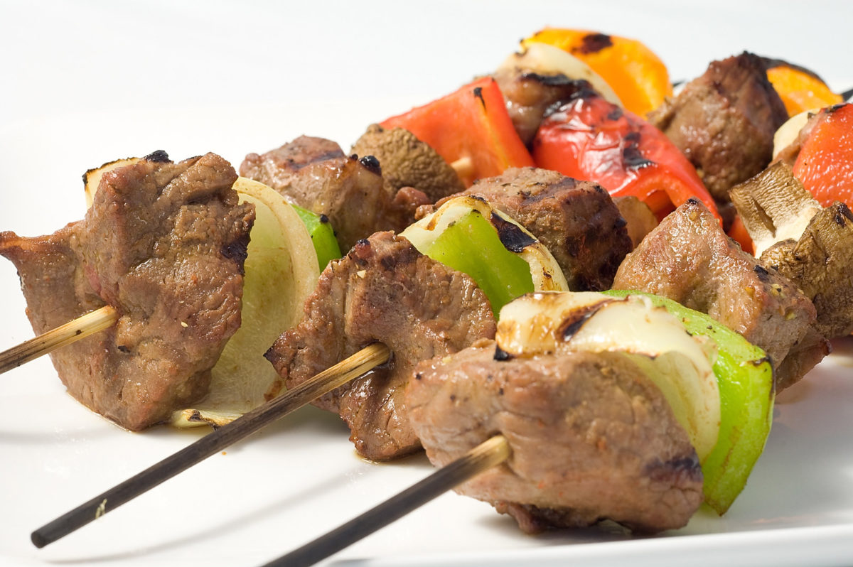 Marinated Beef and Veggie Skewers