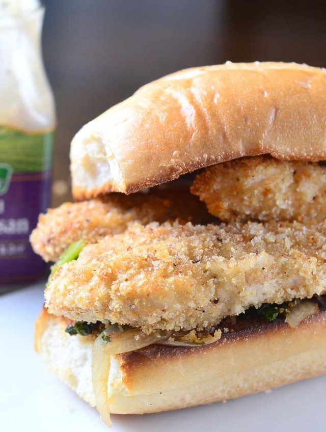 Oven Roasted Garlic Parmesan Crispy Chicken Sandwich