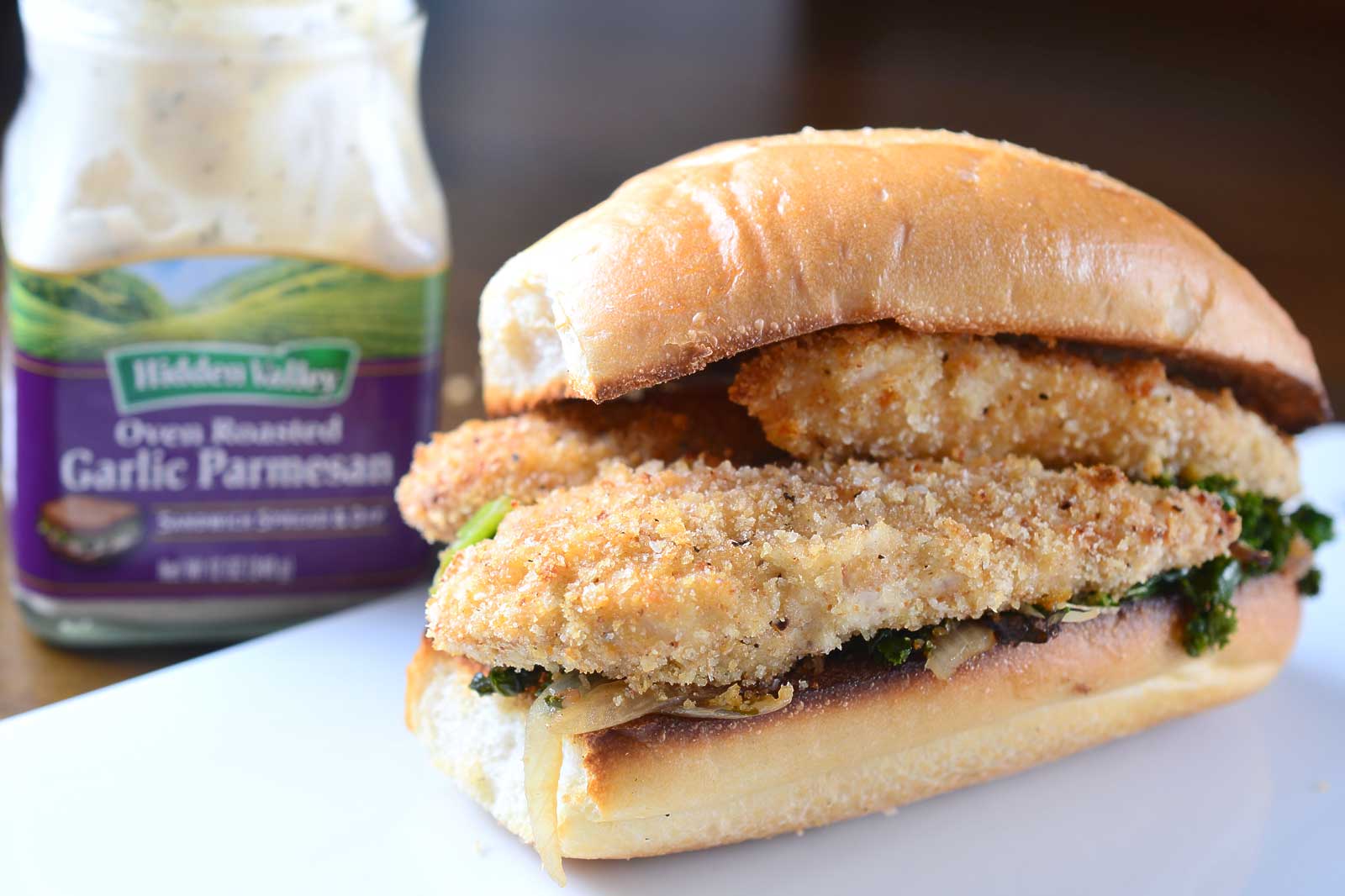 Oven Roasted Garlic Parmesan Crispy Chicken Sandwich