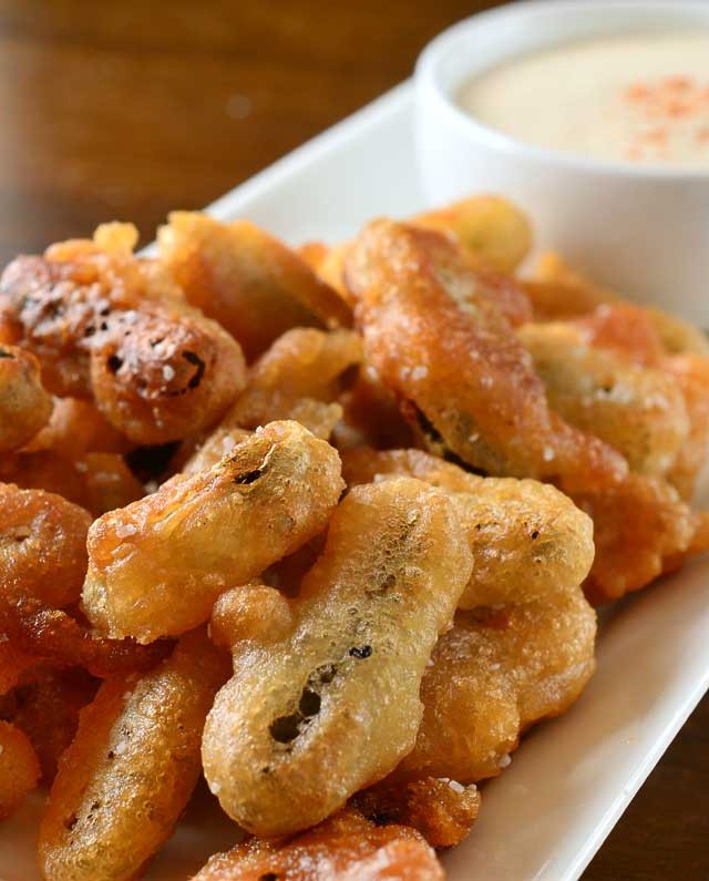 Pickle Fries with Cajun Dijon Dip