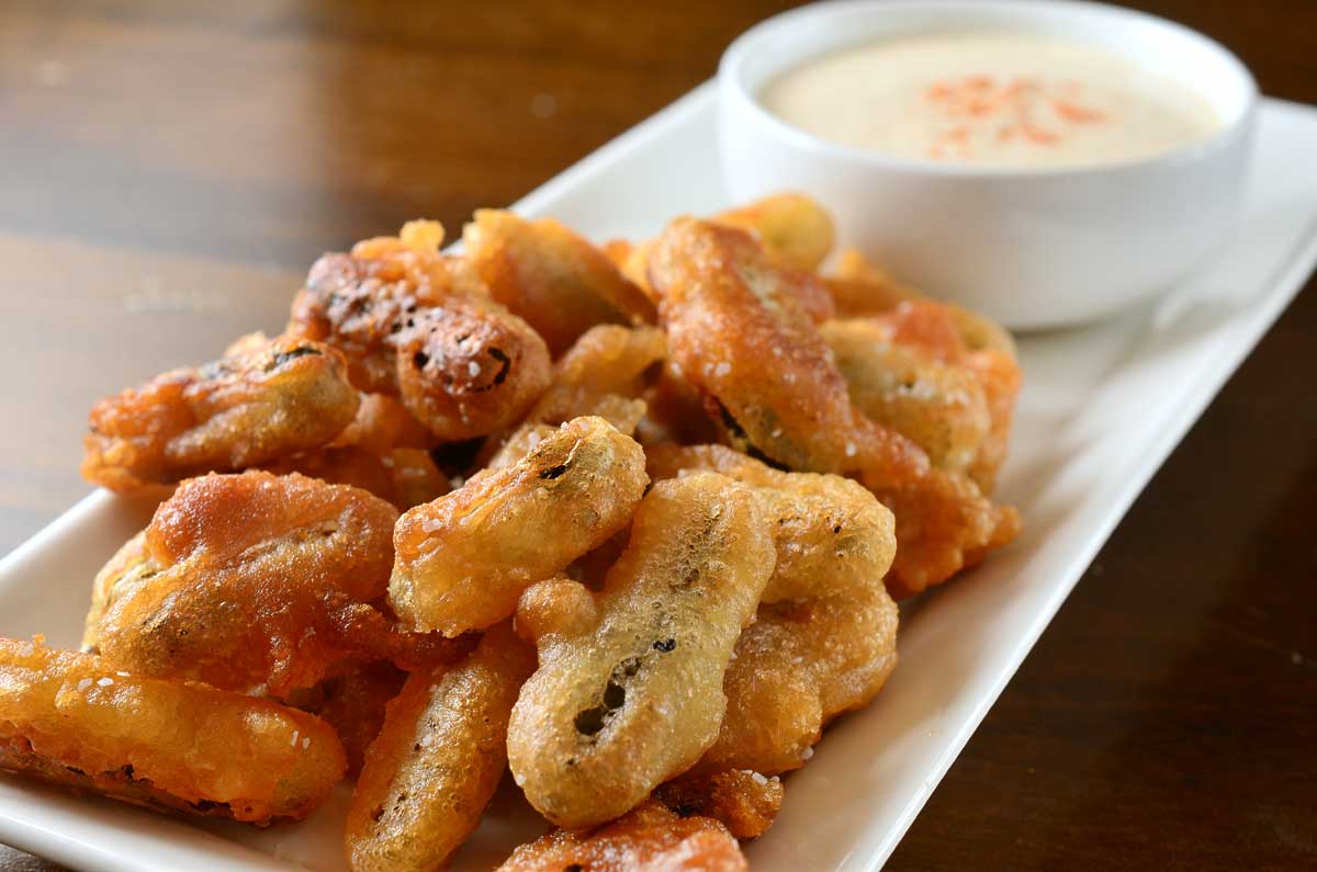 Pickle Fries with Cajun Dijon Dip