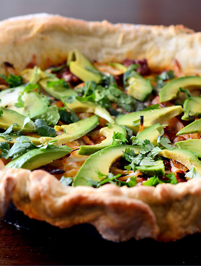 Chorizo Avocado Pizza