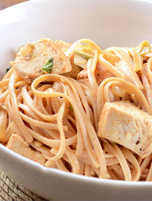 Creamy Hatch Chile and Chicken Pasta