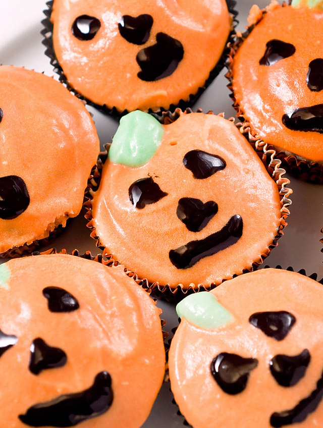 Jack-O-Lantern Cupcakes