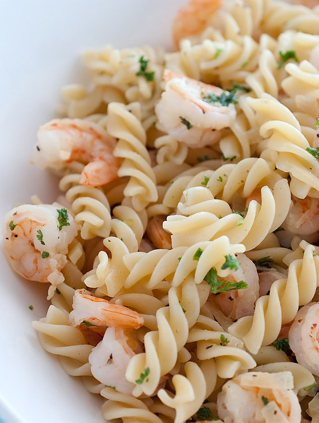 Lemon Pepper Shrimp with Fusilli