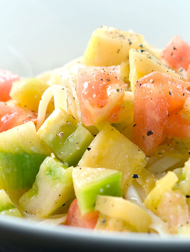 Linguine with Heirloom Tomatoes