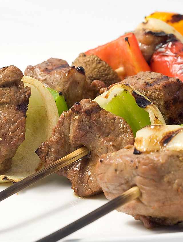 Marinated Beef and Veggie Skewers