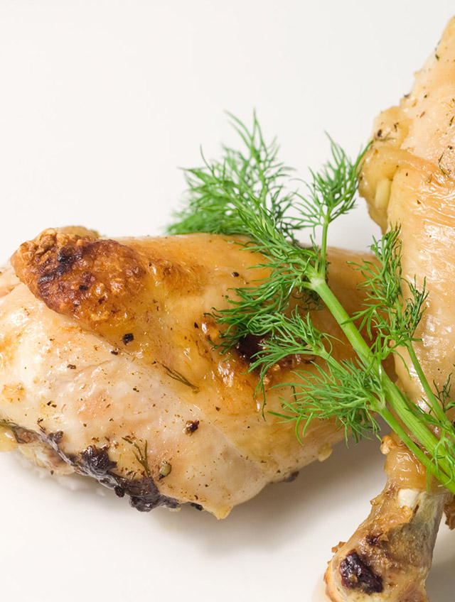 Roasted Chicken Drumsticks with Dill