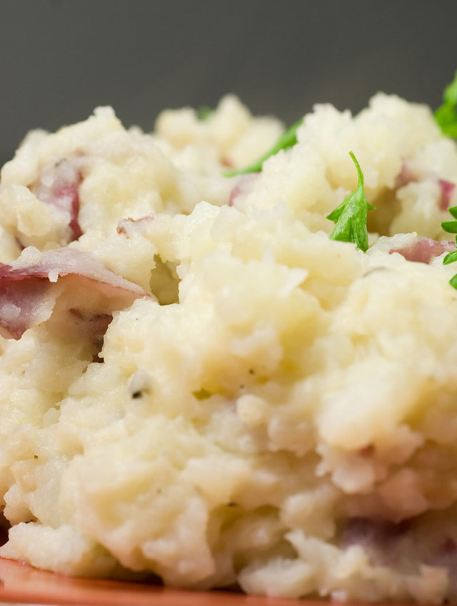 Roasted Garlic Mashed Red Potatoes