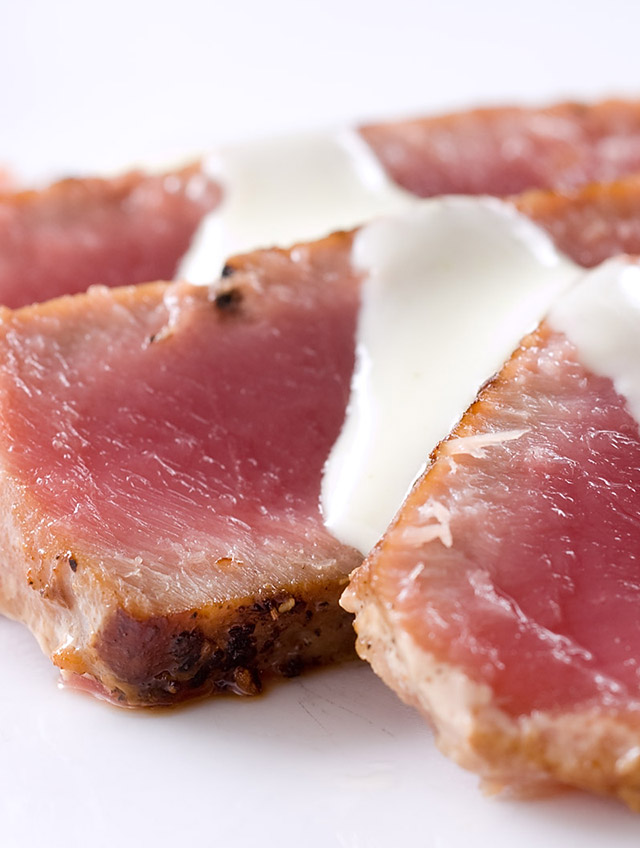 Seared Ahi Tuna with Wasabi Cream