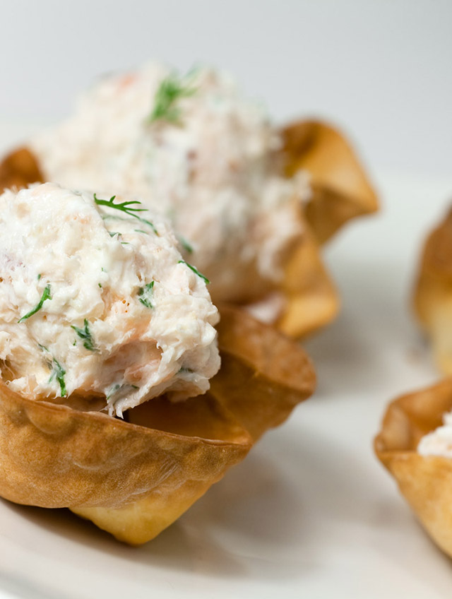 Smoked Salmon and Dill Cups