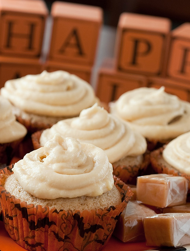 Spiced Cupcakes with Caramel Frosting