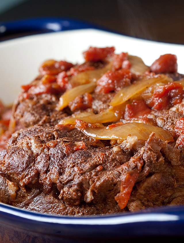 Spiced Slow Cooker Pot Roast with Tomatoes