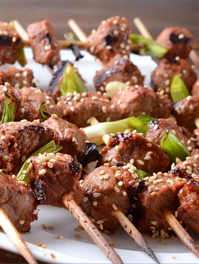 Sriracha Beef Skewers