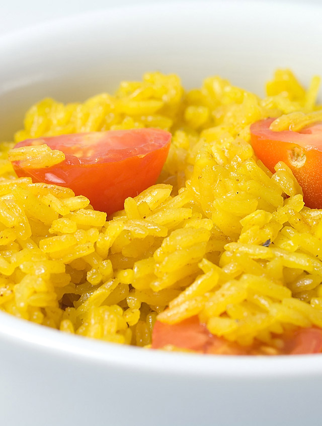 Yellow Rice with Cherry Tomatoes