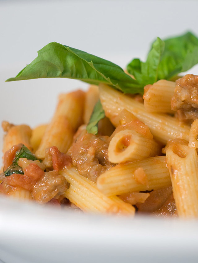 Creamy Tomato Penne with Italian Sausage