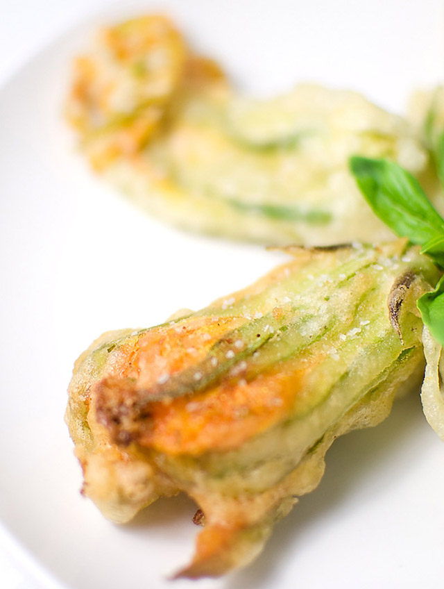 Fried Stuffed Zucchini Blossoms