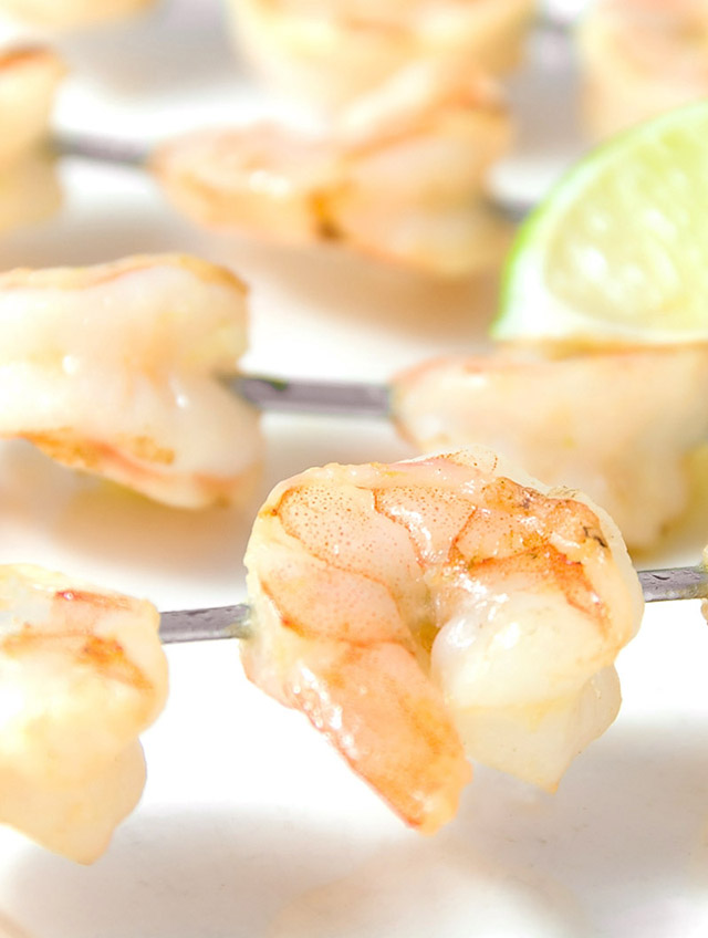 Garlic and Lime Shrimp Skewers