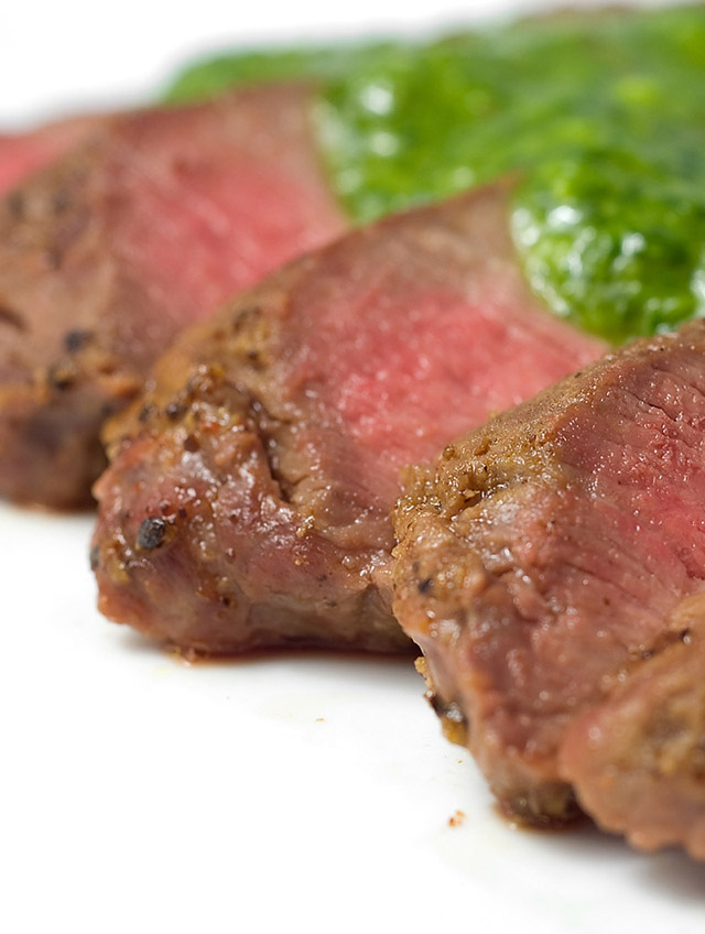 Grilled Flat Iron Steak with Chimichurri Sauce