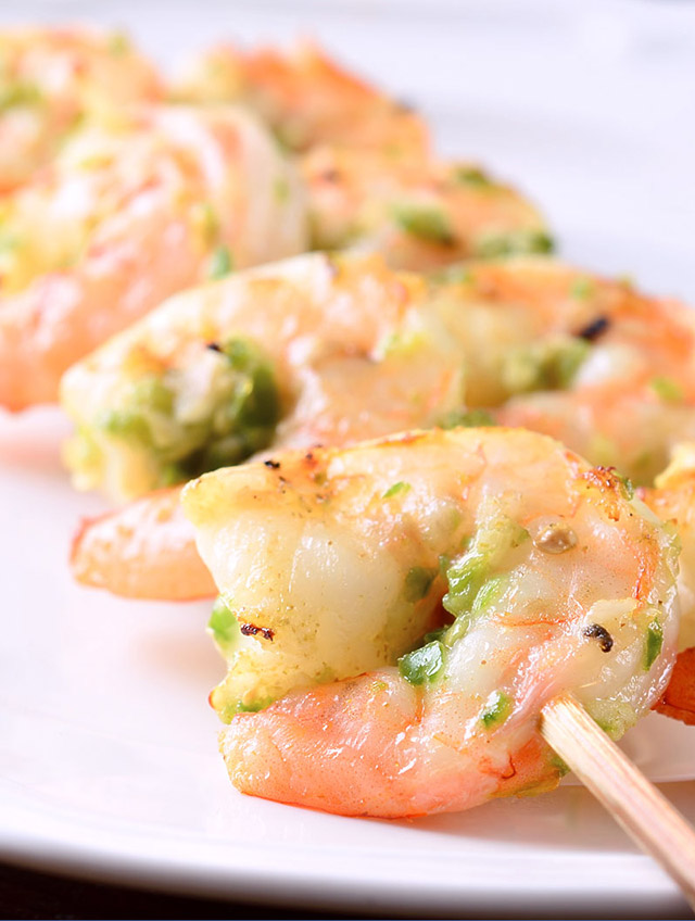 Jalapeno Garlic Grilled Prawns