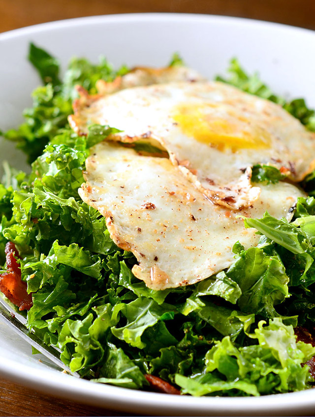 Kale Salad with Bacon Vinaigrette