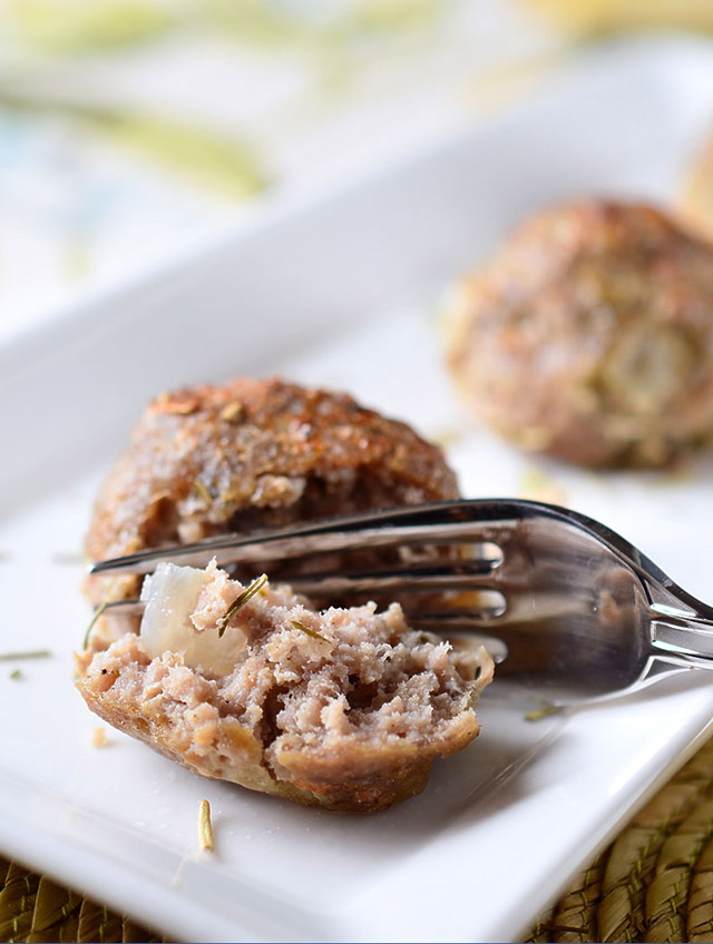 Roasted Garlic and Herb Meatballs