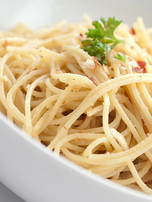 Spaghetti with Bread Crumbs and Anchovies