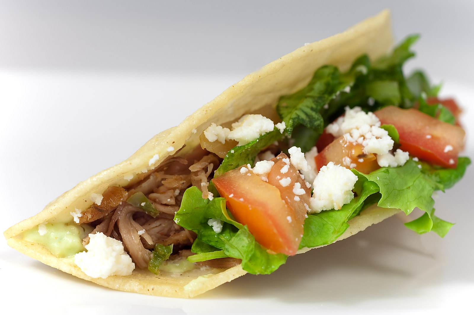 Pulled Pork Tacos with Avocado Cream