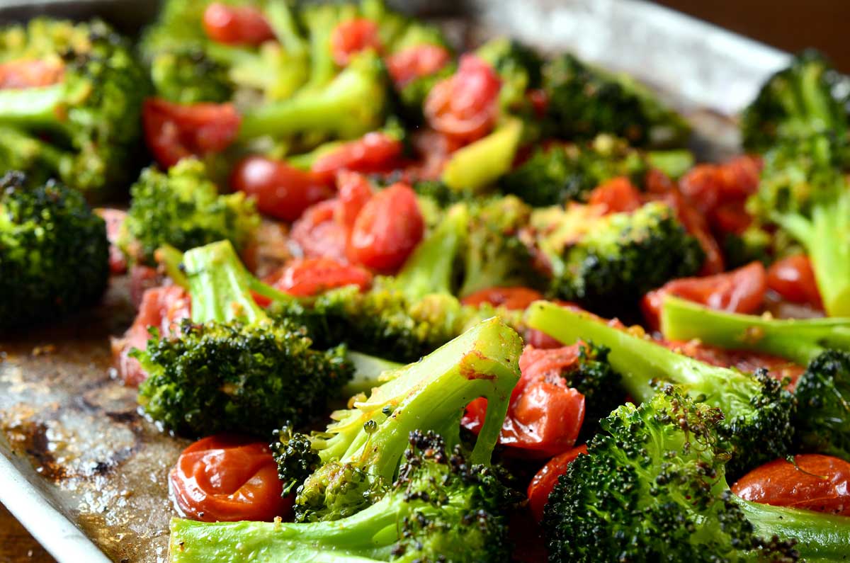 Roasted Broccoli and Tomatoes