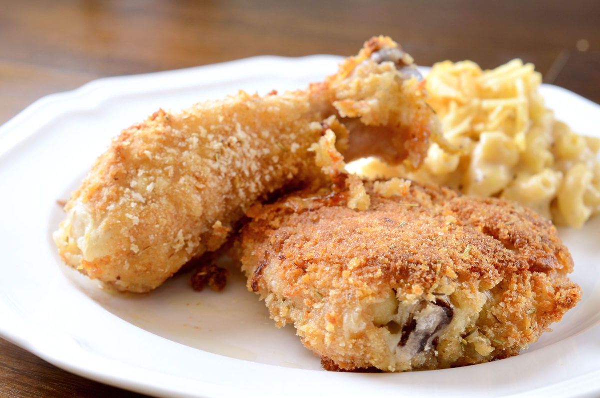Rosemary Brined Oven Fried Chicken