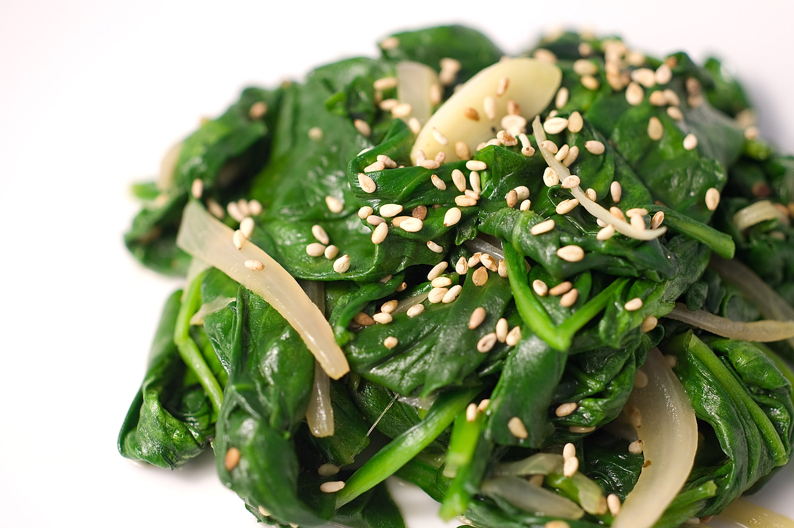 Sauteed Spinach with Toasted Sesame Seeds