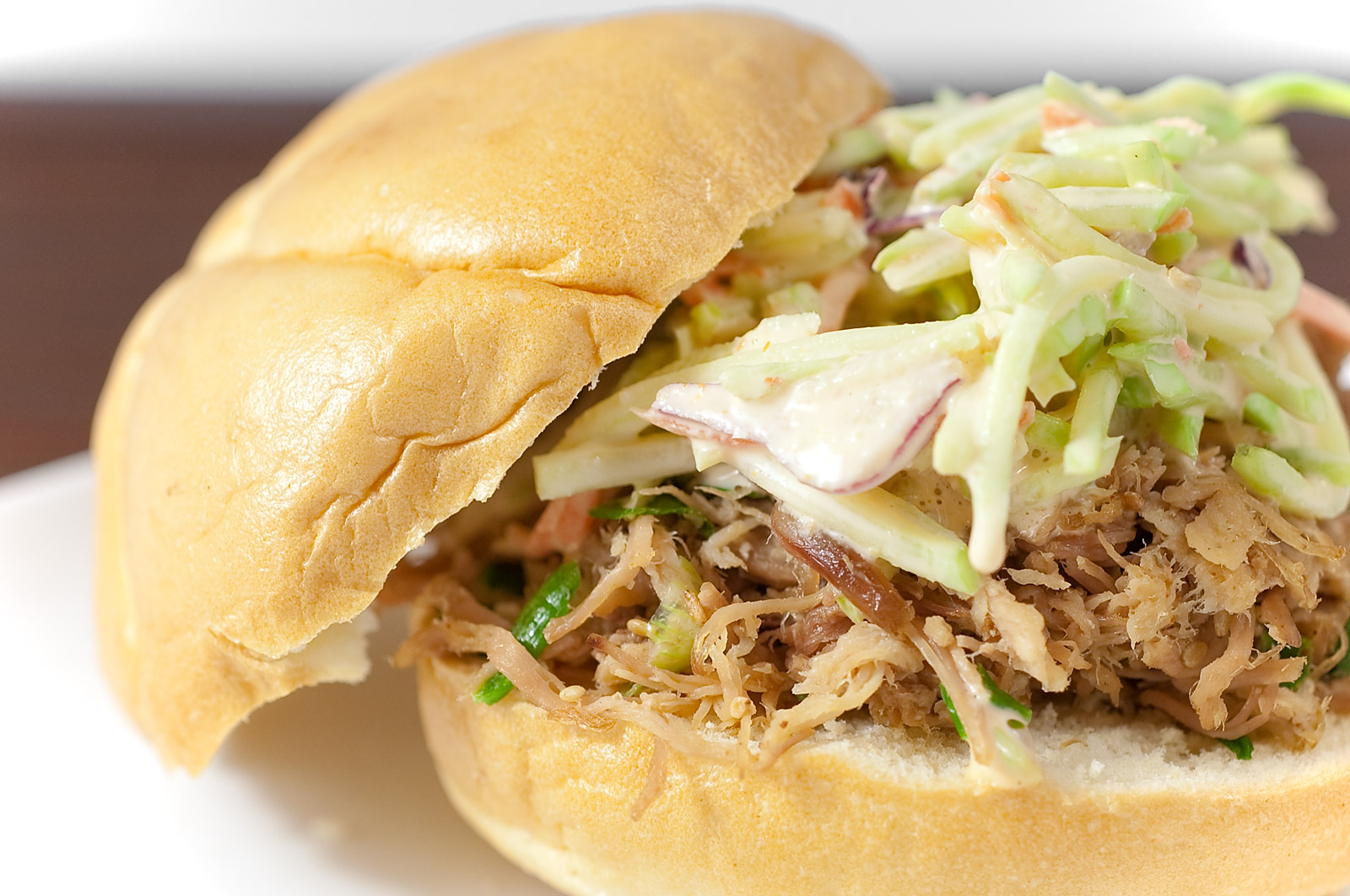 Sesame Pork Sandwiches with Sriracha Slaw