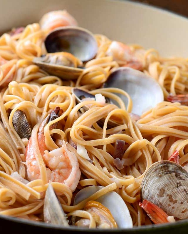 Shrimp and Clam Linguine