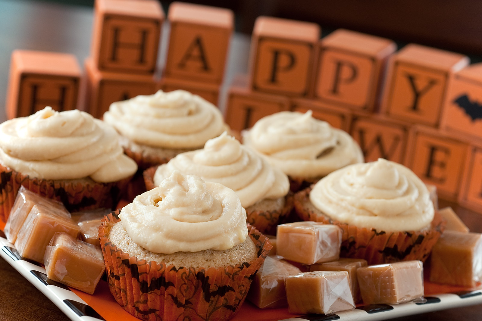 Spiced Cupcakes with Caramel Frosting