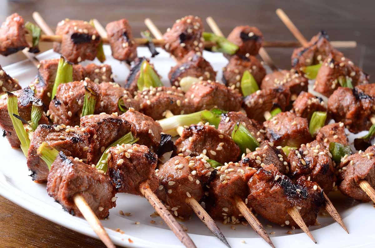 Sriracha Beef Skewers - Life's Ambrosia