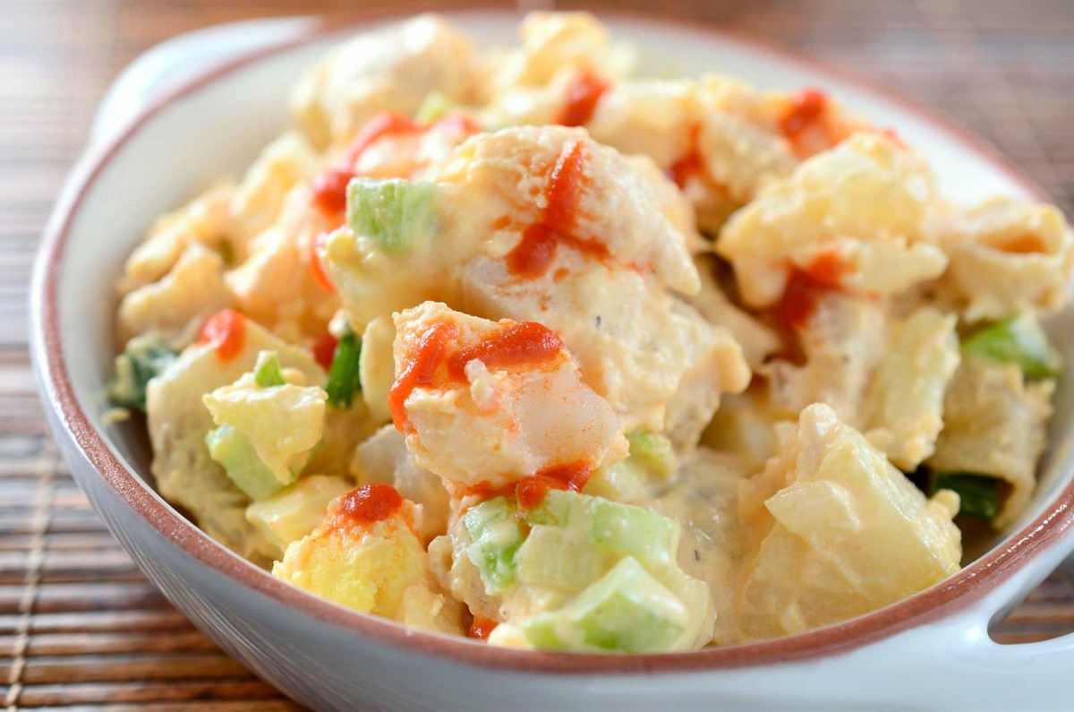 Sriracha Potato and Macaroni Salad