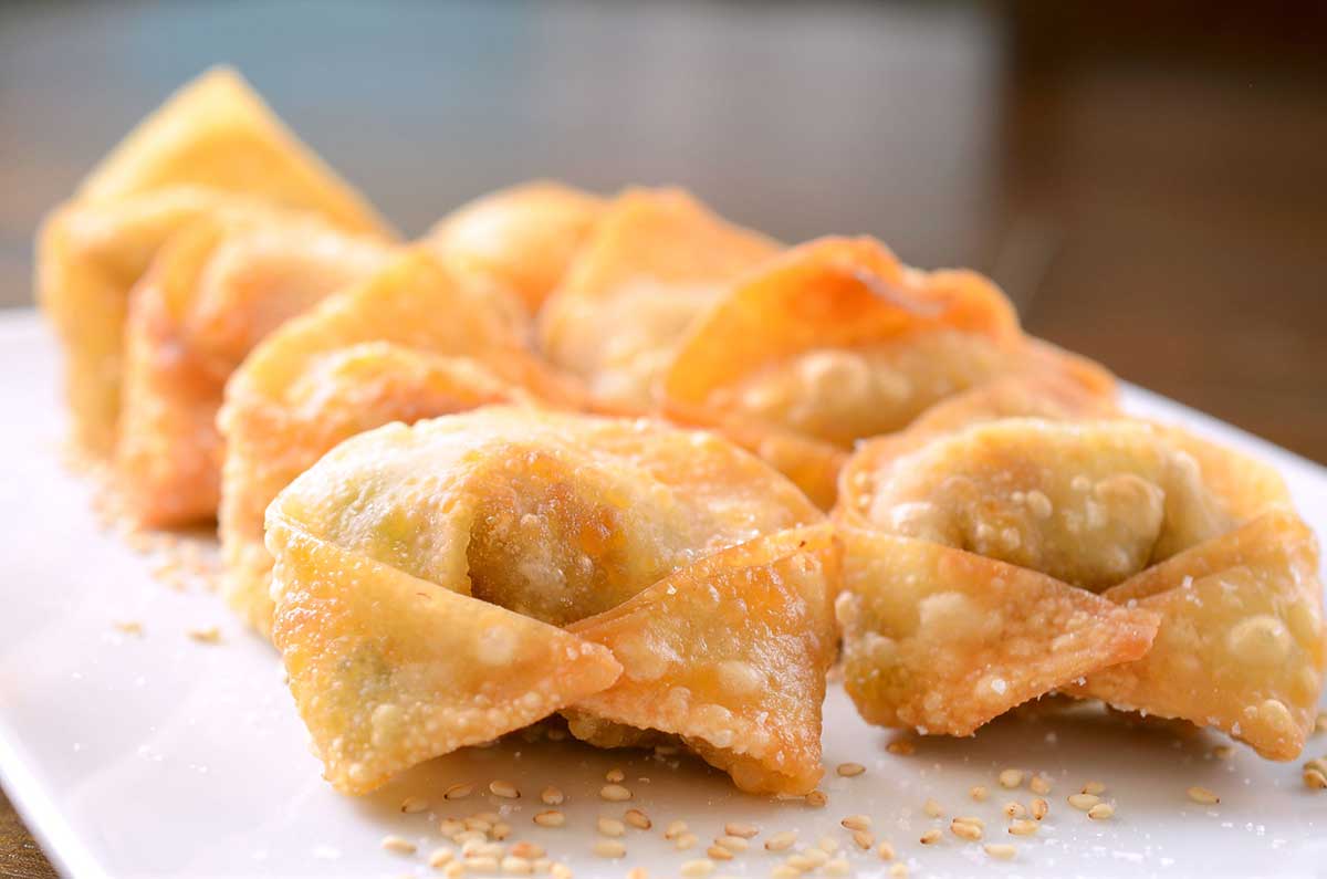 Sriracha Pulled Pork Wontons - Life&amp;#39;s Ambrosia