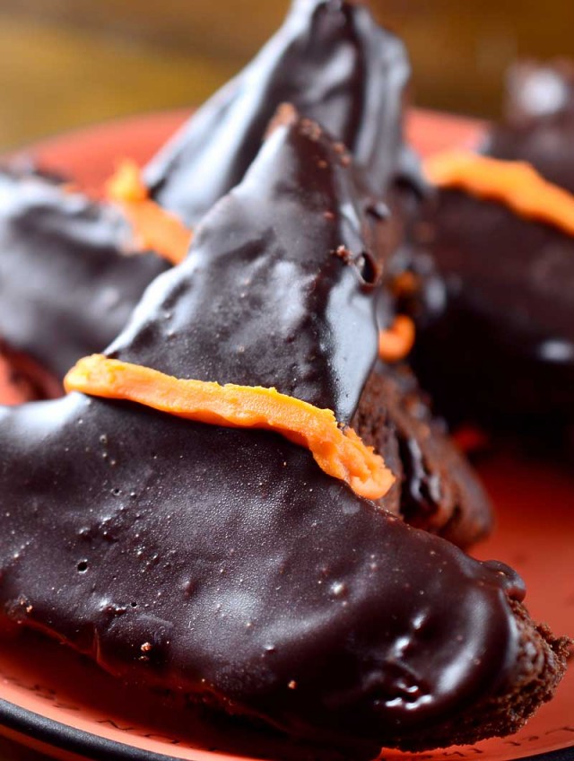 Witch Hat Caramel Brownies