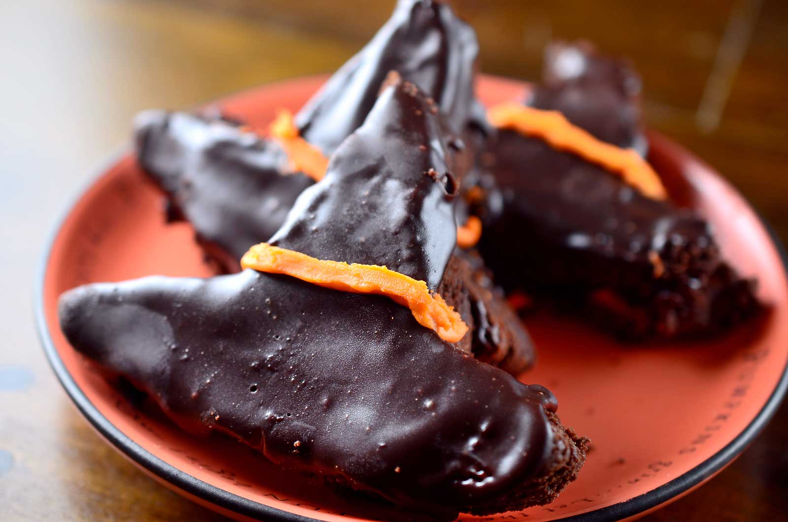 Witch Hat Caramel Brownies