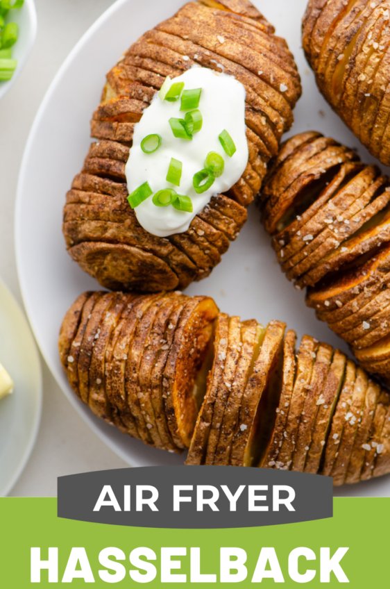 Air Fryer Hasselback Potatoes - The Salted Pepper