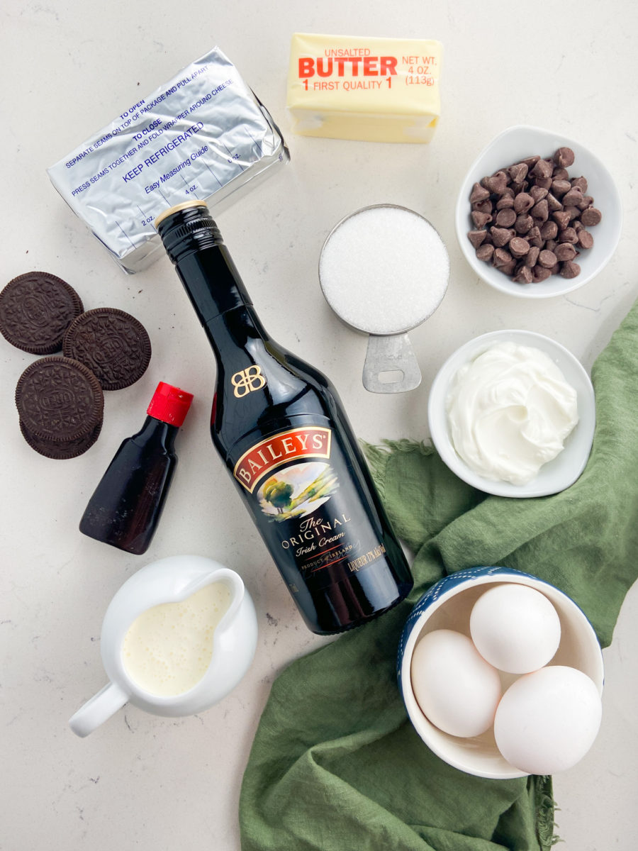 Baileys cheesecake ingredients. 