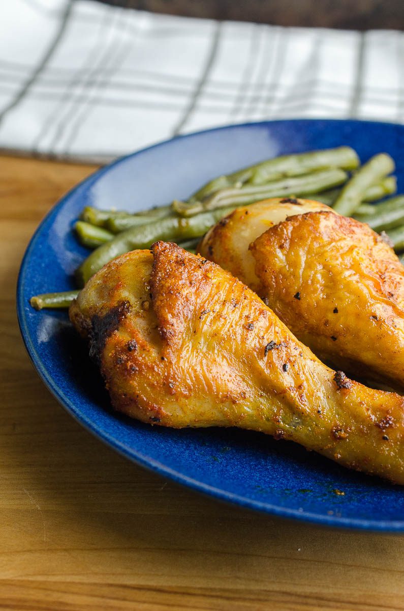 This recipe for simple baked chicken legs is a kitchen staple! A great weeknight dinner and perfect for the whole family! 